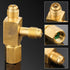 4 Pcs Air Conditioner Ball Valve and Quick Coupler Access Tee 1/4" SAE Adapter Kit Valves Core Tee Adapter with Swivel Connector and Straight Refr...