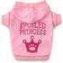 DroolingDog Girl Dog Shirts Pink Dog Clothes Puppy Hoodie Female Princess Crown Sweatshirt Pet T Shirt for Small Dogs Girls, XS...