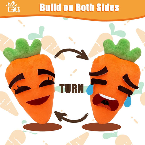 Social Emotional Learning Toys - Big Feelings Carrot Social Emotional Games for Kids - 26 Facial Expressions, 10 Educational Flashcard - Preschool...
