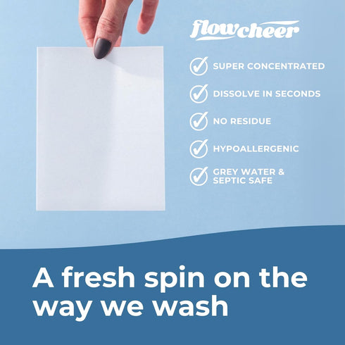 Laundry Detergent Sheets, Powerful with Bio-enzymes and Plant-Based, 30 detergent sheets-60 Loads, No Plastic Jug - Fragrance-Free, Eco-friendly, ...