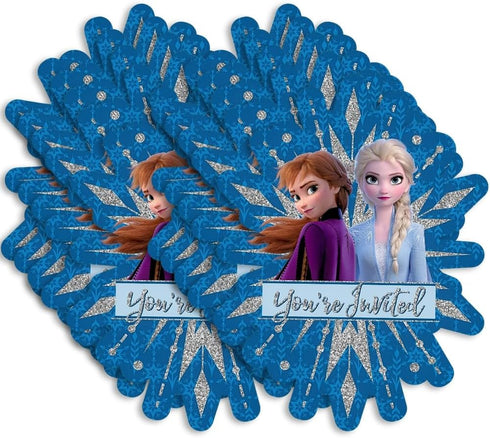 Disney Frozen 2 Jumbo Deluxe Invites (6" x 8") - Pack Of 8, Premium Multicolor Paper & Adorable Design - Perfect For Frozen Themed Parties & Event...
