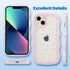 ZCDAYE Floral Case Compatible with iPhone 15, Aesthetic Flower Pattern & Cute Curly Wavy Shape Phone Case for Women Girls,Soft TPU Shockproof Cove...