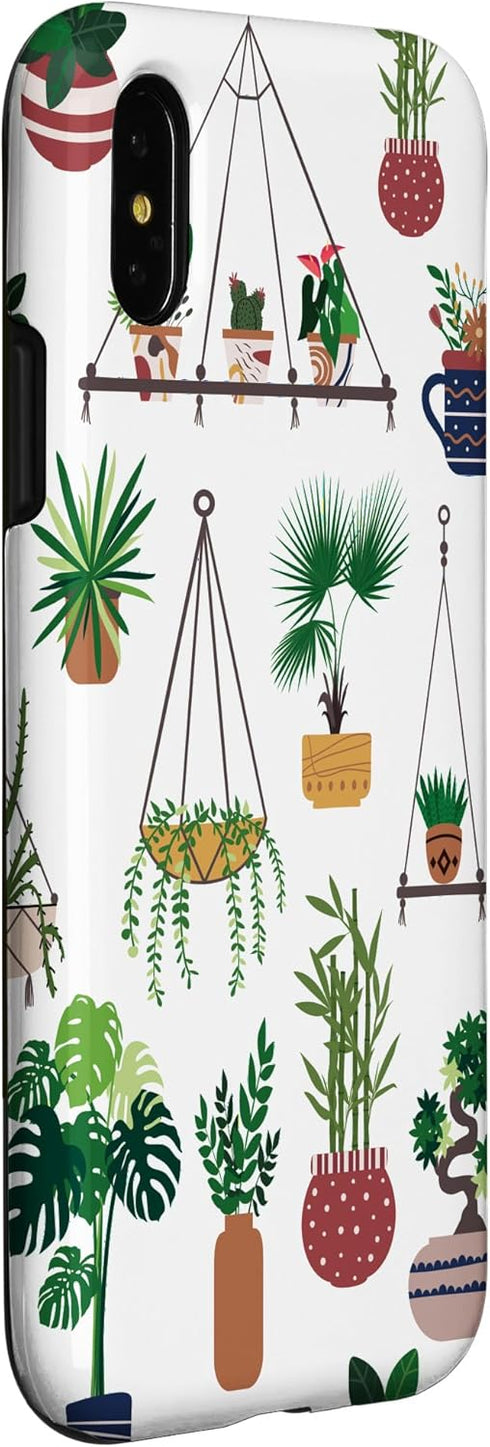 iPhone X/XS Indoor and Outdoor Plant Illustrations | Boho Nature Art Case...