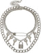 3-5Pcs Punk Layered Key Lock Chunky Chain Choker Necklace Set Gothic Stacking Safety Pin Spike Rivet Collar Necklace for Men Women Hip Hop Rock Co...