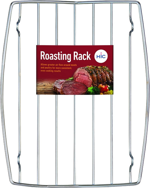 HIC Kitchen Wire Roasting Baking Broiling Rack, 10 3/8 inch x 8 inch, Silver...