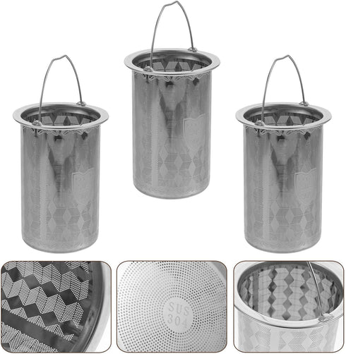 Luxshiny 3pcs Tea Strainers for Loose Tea Teapot Tea Pot Replacement Stainless Steel Mesh Strainer Tea Infuser Insert 9cm Tea Steeper Basket Filte...