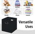 Black Foldable Storage Cubes Bins , Fabric Storage Box Cubes Organizer Baskets with Dual Handles for Home Organizer (Black)...
