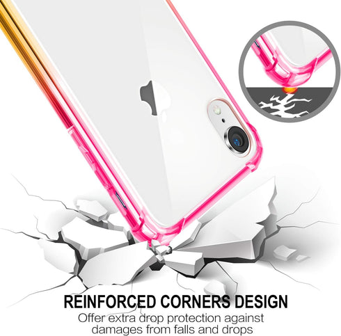 Salawat Compatible iPhone Xr Case, Clear Slim Anti Scratch TPU Bumper Shockproof Protective Case for iPhone Xr 6.1inch 2018 (Pink Gold)...