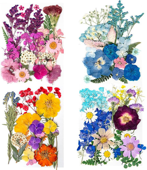 Blaflo 95Pcs Dried pressed Flowers for Resin, Natural Dried Flowers Leaves, Real Herbs Kit for Scrapbooking DIY Art Crafts, Epoxy Jewelry, Candle,...