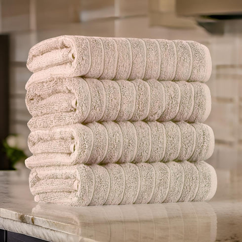 Classic Turkish Towels CTT Luxury Hand Towels for Bathroom Set of 4, 100% Turkish Cotton, Quick Dry & Comfy Towels for Hotel & Spa, Highly Absorbe...
