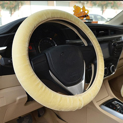 Car Steering Wheel Cover for Winter,Soft Fluffy Car Steering Wheel Cover,Universal 15INCH for Womens/Girls,Soft Cozy Car Steering Wheel Protector(...