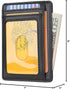 Buffway Slim Minimalist Front Pocket RFID Blocking Leather Wallets for Men and Women - Sand Black...