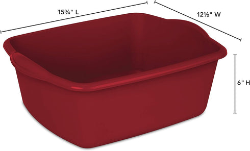 Tribello Plastic Wash Tub Dishpan Basin and Foot Bath for Soaking Feet, laundry Hand Wash Bucket, Dish Pans for Washing and Storage Cleaning Suppl...