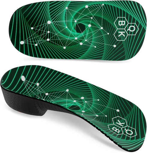 Plantar Fasciitis Orthotic Shoe Insoles, QBK High Arch Support Inserts for Dispersal Heel Pressure and Pain Relief?L...