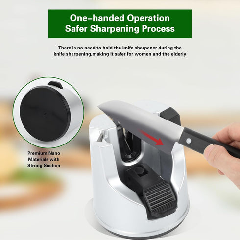 Easy-to-Use Kitchen Knife Sharpener for Kitchen Knives and Scissors - Keep Your Blades Sparkling!...