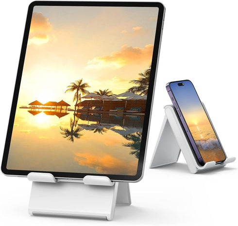 SAIJI Adjustable Tablet Stand Holder Portable Foldable Desktop Stand Dock Compatible for iPad, iPhone, Nintendo Switch, Samsung Galaxy and Kindle ...