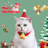 Pet Christmas Handmade Bow Tie, 2pcs Cats and Dogs Xmas Scarf Collar Bow Ties, Adjustable Pet Towel Bibs, Winter Knitted Cat Bow Ties for Dressing...