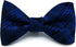 S&W SHLAX&WING Ties for Men Silk Neckties Extra Long Cobalt Blue Plaid Matching Bow-tie with Pocket Square...