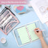 2 Pieces Clear PVC A6 Refillable Binder Covers, Shiny 6-Ring Personal Notebook Shell, Round Ring Binder Pocket with Snap Button Lock for Filler Or...