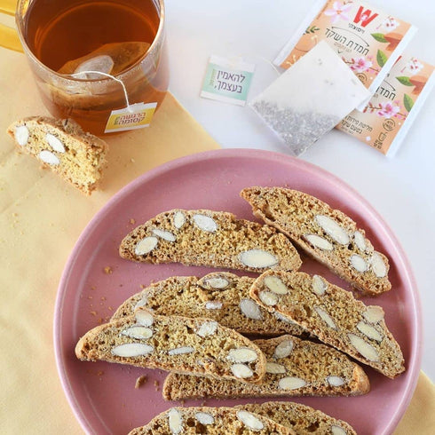 Wissotzky Almond Charm Tea Bags (4 Pack - 20 bags each) Caffeine Free, Infused With Premium Fruit & Herbal Tea Leaves “AKA Chemdat Hashaked”...