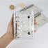 A8 Starry Clear Binder Cover Soft PVC A8 Size Refillable Binder Cover 5-Ring Double Snap Button Closure Notebook Binder Folder Personal File Organ...