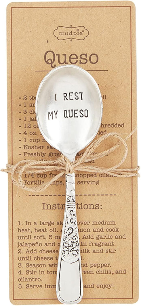Mud Pie Fiesta Recipe Spoon Set, 3.5", Queso...