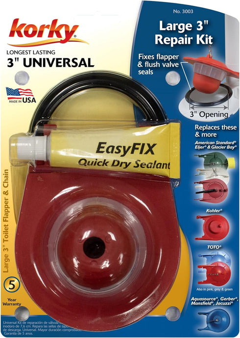 Korky 3003BP 3" EasyFix Flush Valve Repair Kit...