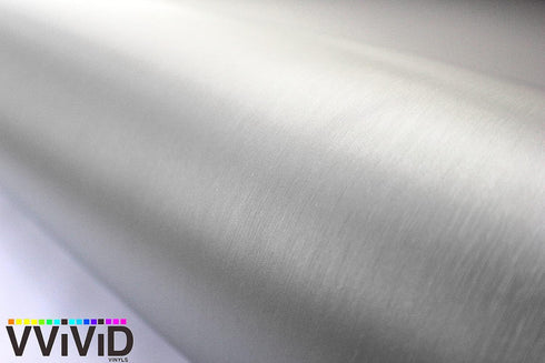 VVIVID XPO Silver Brushed Steel 5 Feet x 1 Foot Car Wrap Vinyl Roll with Air Release Technology...