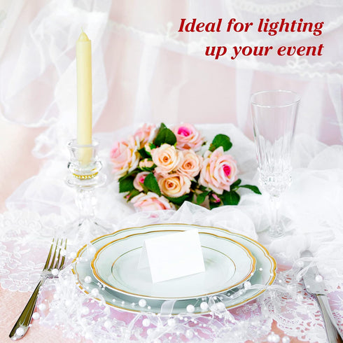Geosar 48 Pcs Artificial Pearls Strings for Floating Candles Faux Vase Fillers Decorative Bead Garlands for Wedding Table Centerpieces Decorations...