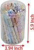 YIKANGHENG 50 Pcs Fine Point Cute Pens With a Pen Holder, 0.5mm 50 Different Random Styles Black Ink Kawaii Gel Pens for Office, Study, Gift and H...