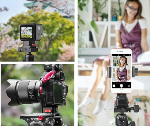 Quick Release Plate, Camera Tripod Mount Arca Swiss QR Plate Fast Claw Clamp Compatible with Canon Sony Nikon Pentax DSLR/SLR/Zhiyun/Feiyu/DJI/Moz...