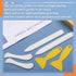 WONVOC 6 pcs Bone Folders, Crease Makers, Scoring Tool, Plastic Bone Folder Paper Creaser, Folding Bookbinding Tool, Origami Tools for Making Pape...