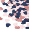 Navy-Blue Pink Rose-gold Heart Confetti - 300pcs Decor Glitter Paper Dots Gender Reveal Graduations Wedding Bachelorette Engagement Birthday Party...