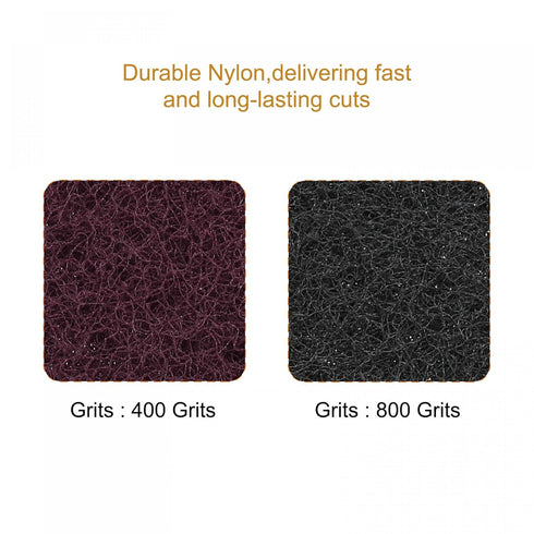 uxcell 13pcs Scrub Pads 5-inch 400 Grits & 800 Grits Drill Power Brush Tile Scrubber Cleaning Scouring Pads Abrasive Buffing Pads...
