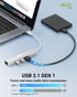 Acer USB C to Ethernet Adapter, 4-in-1 USB C Hub with 3 USB A 3.1 & 1Gbps RJ45 Network, USB C to LAN Adapter for MacBook Pro Air, Surface, Chromeb...
