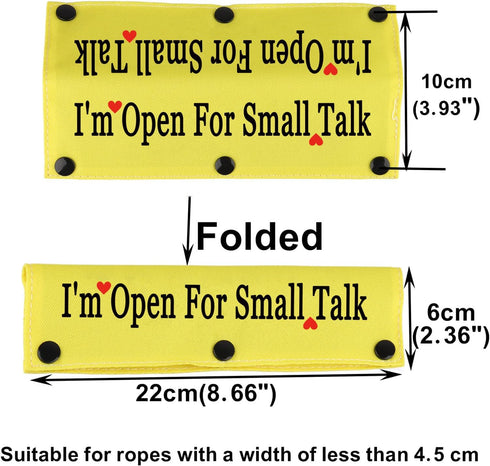 Funny Dog Leash Sleeve I'm Open for Small Talk Dog Leash Wrap Sleeve Pet Birthday Gift (I'm Open for Small Talk-YE Sleeve)...