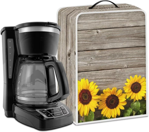 Sunflower Print Coffee Maker Cover Blender Dust Cover Juice Machine Protector Covers Kitchen Appliance Case Kitchen Tool with Top Handle...