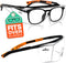 NoCry Safety Glasses Over Eyeglasses with Anti Scratch Lenses - 100% UV Protective Eyewear Over Glasses - ANSI Z87 & OSHA Certified Lab Safety Gog...
