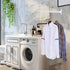 Wall Mount Clothes Hanger Stainless Steels Laundry Hanger Dryer Rack White Retractable Clothes Rack Wall Hangers for Clothes Closet Wall Mounted C...