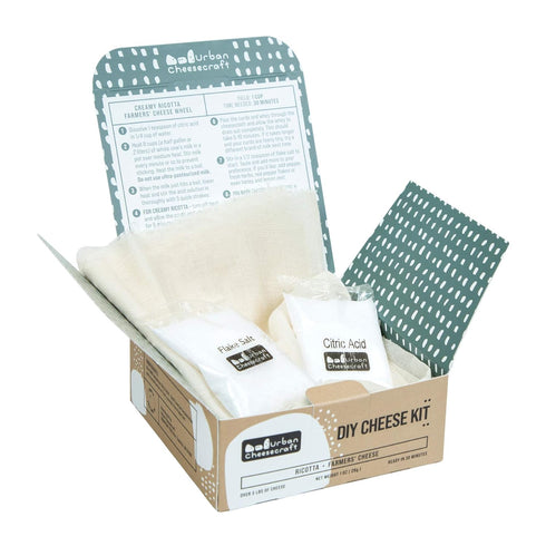 Mini DIY Cheese Kit - Ricotta & Farmers' Cheese - 4 Batches, Make Cheese in 30 Minutes, Vegetarian, Gluten Free & Non-GMO...