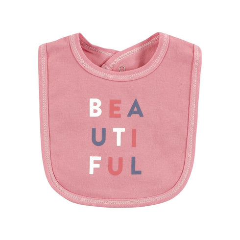 Touched by Nature Unisex Baby Organic Cotton Bibs, Bubblegum Floral, One Size...