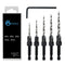 Countersink Drill Bit Set, 5Pcs Tapered Drill Bits M2 HSS, with 1/4" Hex Shank Quick Change and Allen Wrench, Counter Sinker Set for Woodworking a...