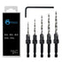 Countersink Drill Bit Set, 5Pcs Tapered Drill Bits M2 HSS, with 1/4" Hex Shank Quick Change and Allen Wrench, Counter Sinker Set for Woodworking a...