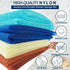 African Exfoliating Net, 4 Pieces African Net Sponge, Nylon African Bath Sponge Net, African Net Long Net Bath Sponge Shower Body Scrubber(Light b...