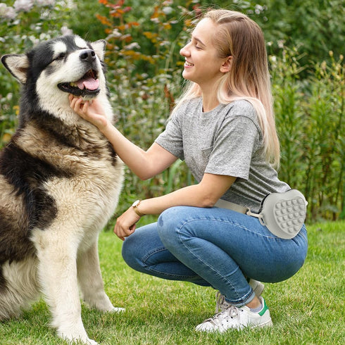 Dog Treat Pouch with Training Clicker Silicone Treat Bag Fanny Pack with Waist Belt for Pet Training Walking Upgrade Stronger Magnetic Closure to ...