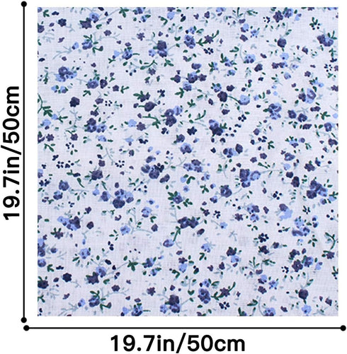 YOLUFER DIY Cotton Fabric Bundle 19.7 x 19.7 Inches, 7PCS Different Pattern, Squares Patchwork Material for Sewing Quilting Scrapbooking....