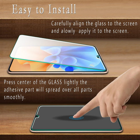HPTech (2 Pack) Designed For Samsung Galaxy S21, Galaxy S21 5G - 6.2 inch Tempered Glass Screen Protector, Support Fingerprint Reader, Anti Scratc...