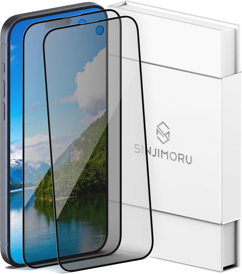 Sinjimoru Privacy Screen Protector, Anti-Spy & Case Friendly Screen Protector Compatible with iPhone 15 series. Sinji Glass Privacy for iPhone 15 ...