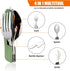 HIKENTURE Camping Utensils 2 Pack, 4-In-1 Stainless Steel Spoon Fork Knife Set Backpacking Travel Cutlery Metal Multitool Boy Scout(Green 2pack)...