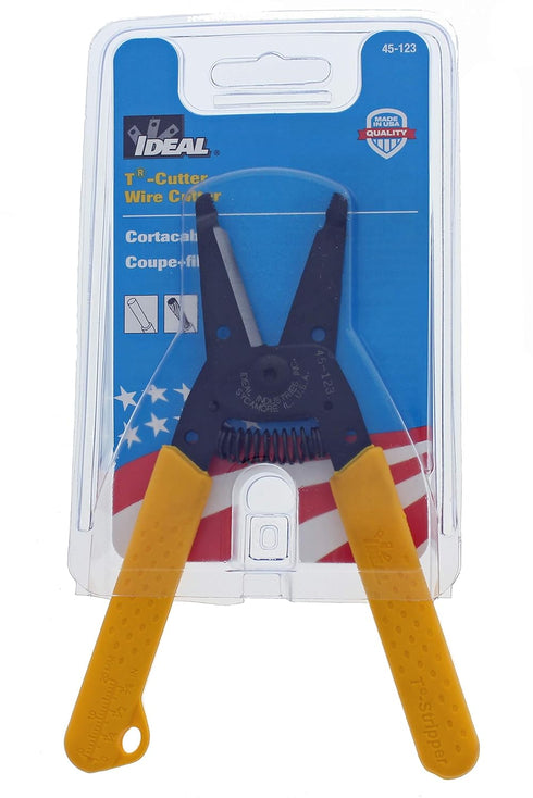 IDEAL Electrical 45-123 T-Cutter Wire Cutter - Spring Loaded Steel Pliers...